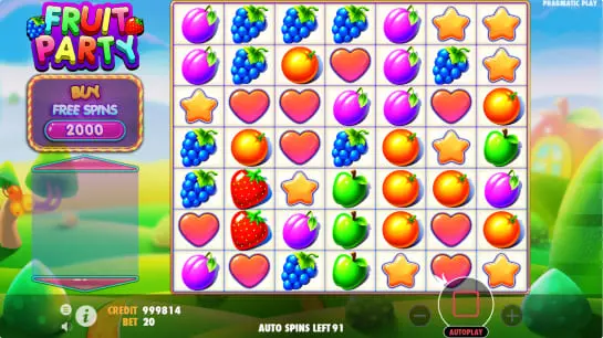 Multipliers in slot Fruit Party